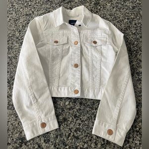 NWOT Gap Kids Size 8 White Jean Jacket